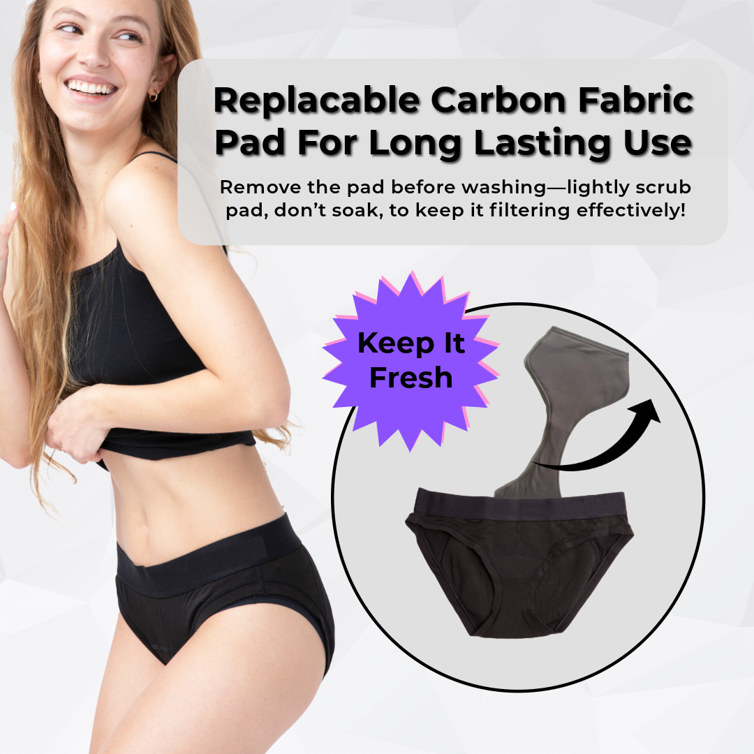 Womens Carbon Filter Pads 3-Pack - Bikini Briefs
