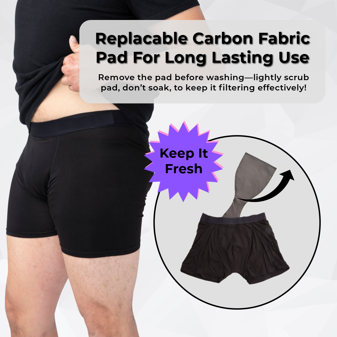 Mens Carbon Filter Pads 3-Pack - Boxer Briefs